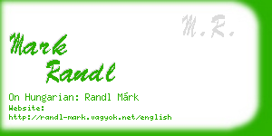 mark randl business card